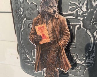 Halloween*Werewolf of London ornament*6.5  inches high*German glitter*Sinister*Strange*Eerie