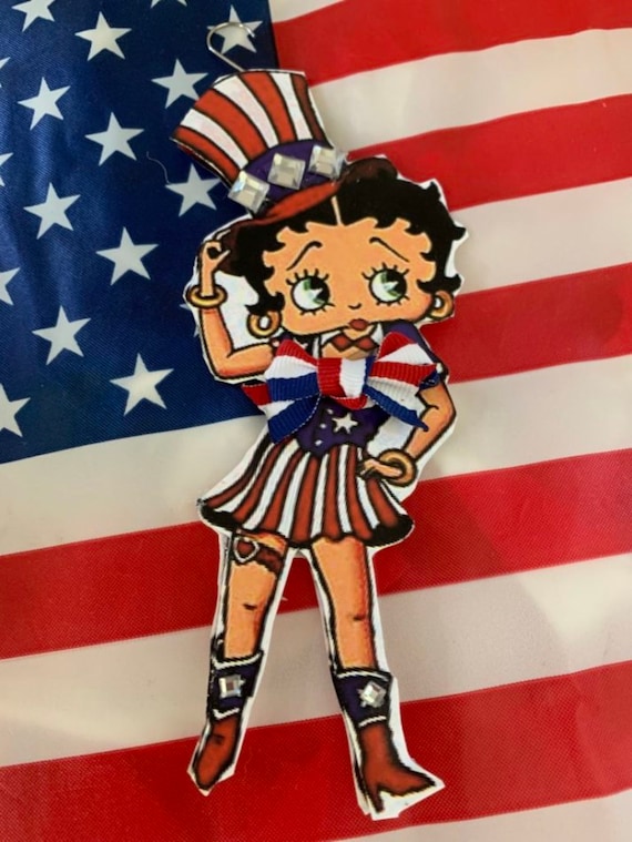 Betty Boop Patriotic Style Ornament*vintage Image Recreated as an
