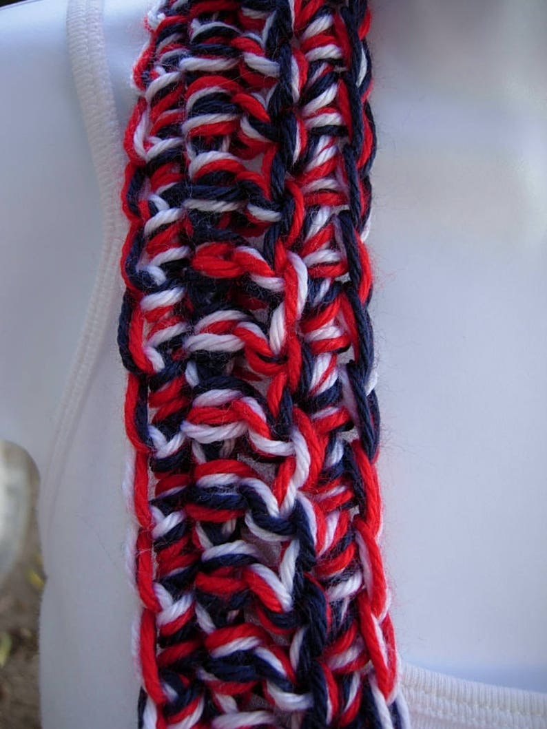 Red White and Blue SUMMER SCARF 4th of July Small Infinity Loop Soft ...