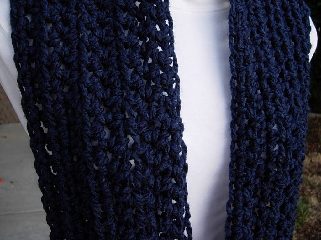 Solid Dark Navy Blue INFINITY SCARF Women's Extra Soft Loop Cowl ...