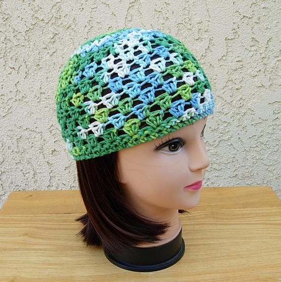Crochet Beanie Hat Summer Handmade Knit Lightweight Skull Cap for Women Jiuguva 8 Pcs Crochet Slouchy Beanie Hat Handmade Knit  main image 2