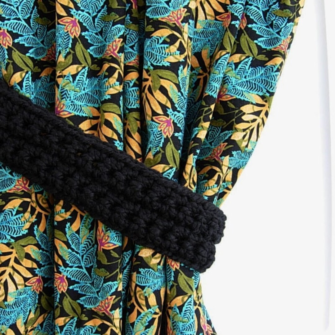 One Pair of Solid Black Curtain Tie Backs Curtain Tiebacks Etsy