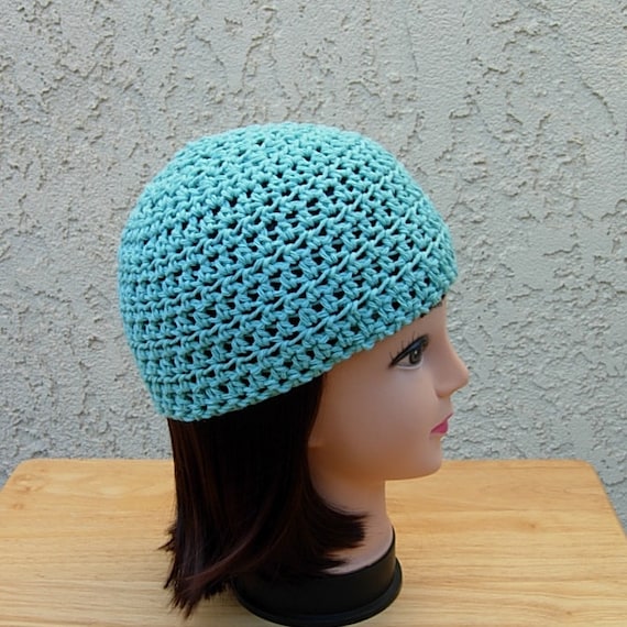 aqua blue beanie