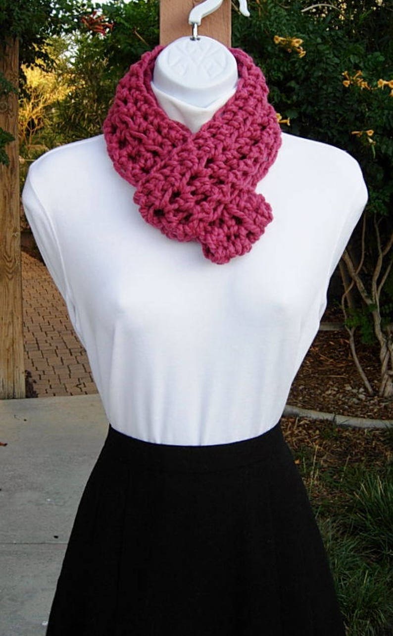Small INFINITY SCARF Skinny Loop Scarf Short Winter Cowl Etsy
