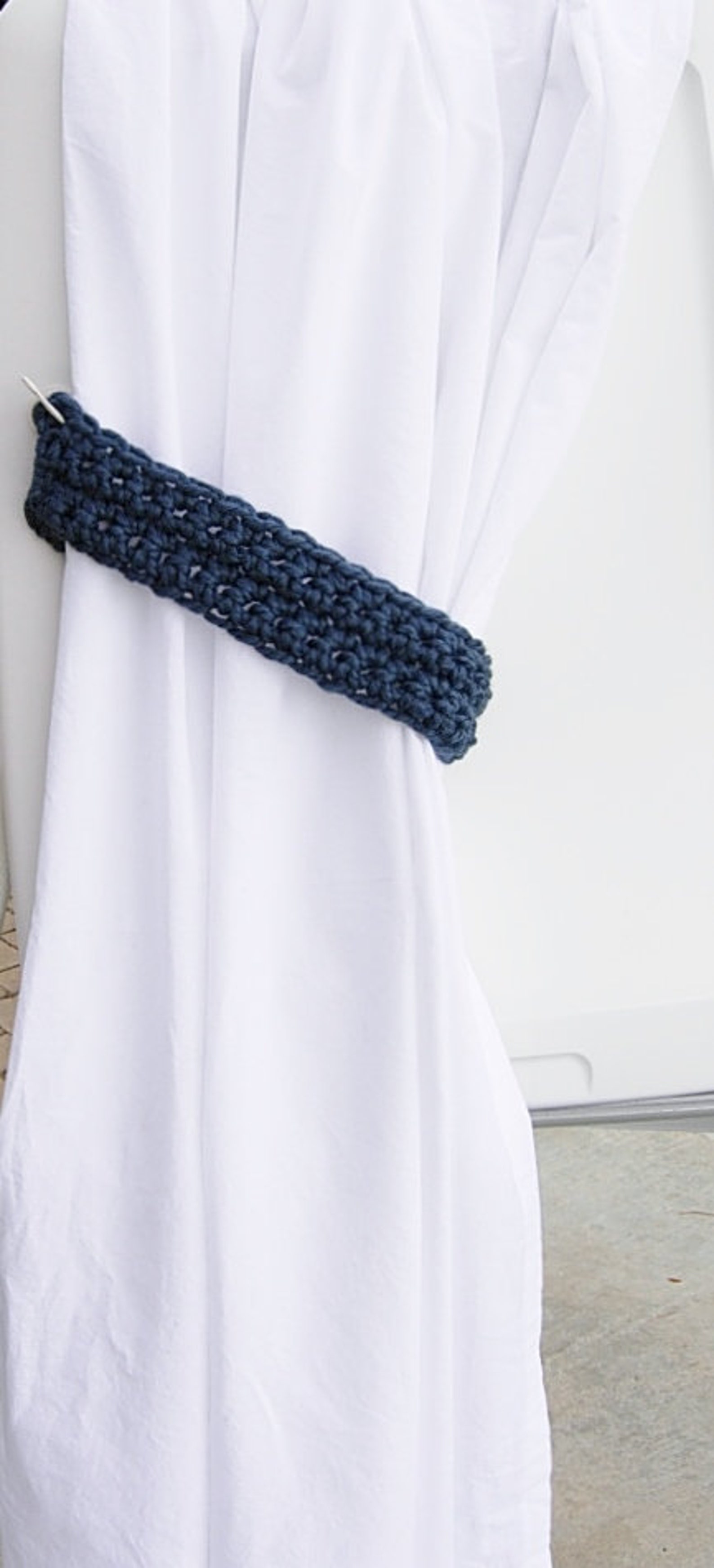 Blue Curtain Tiebacks Tie Backs Set Color Options One Pair Etsy