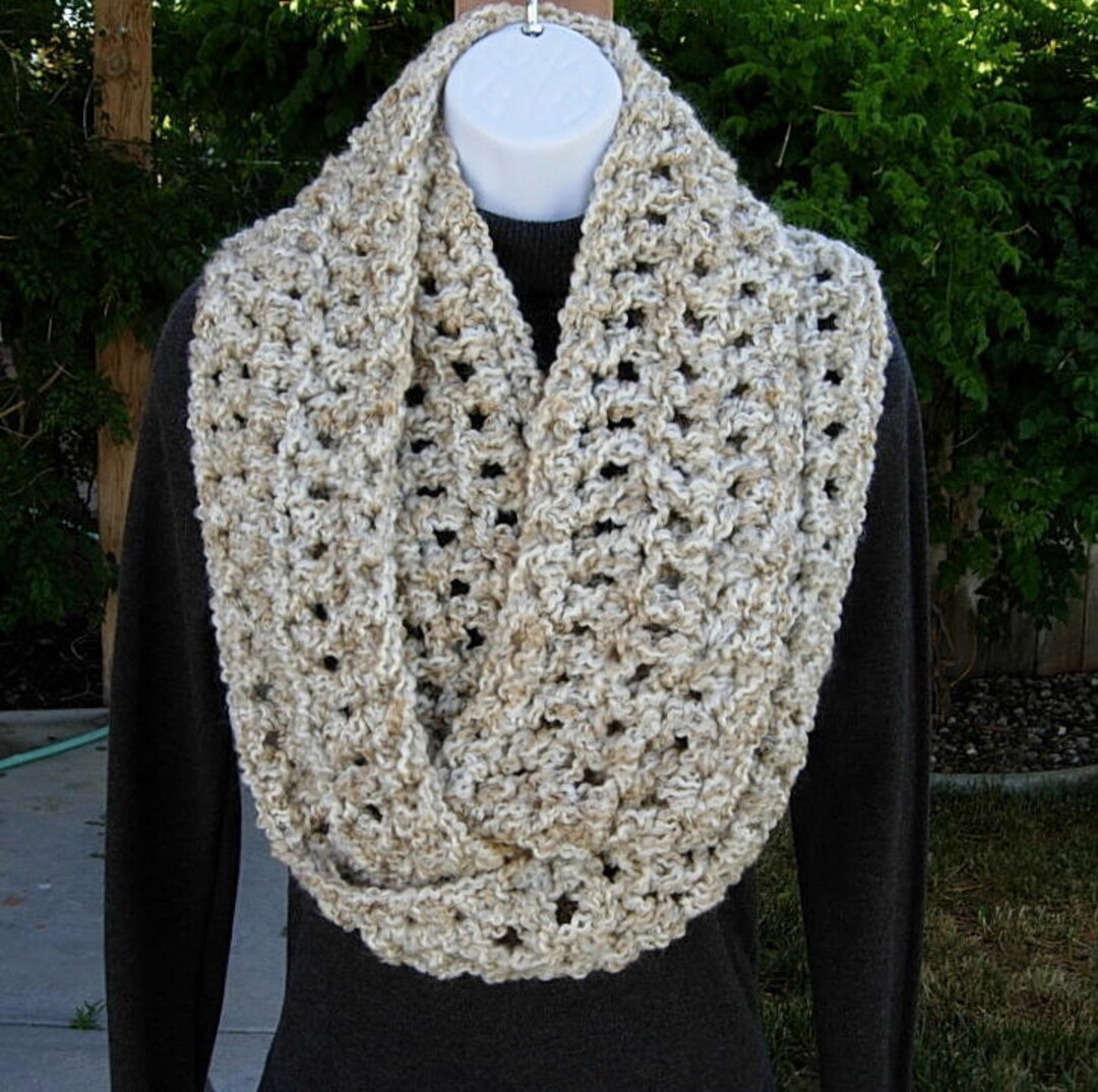 INFINITY SCARF Loop Cowl Ivory, off White, Beige Long Thick Extra Soft ...
