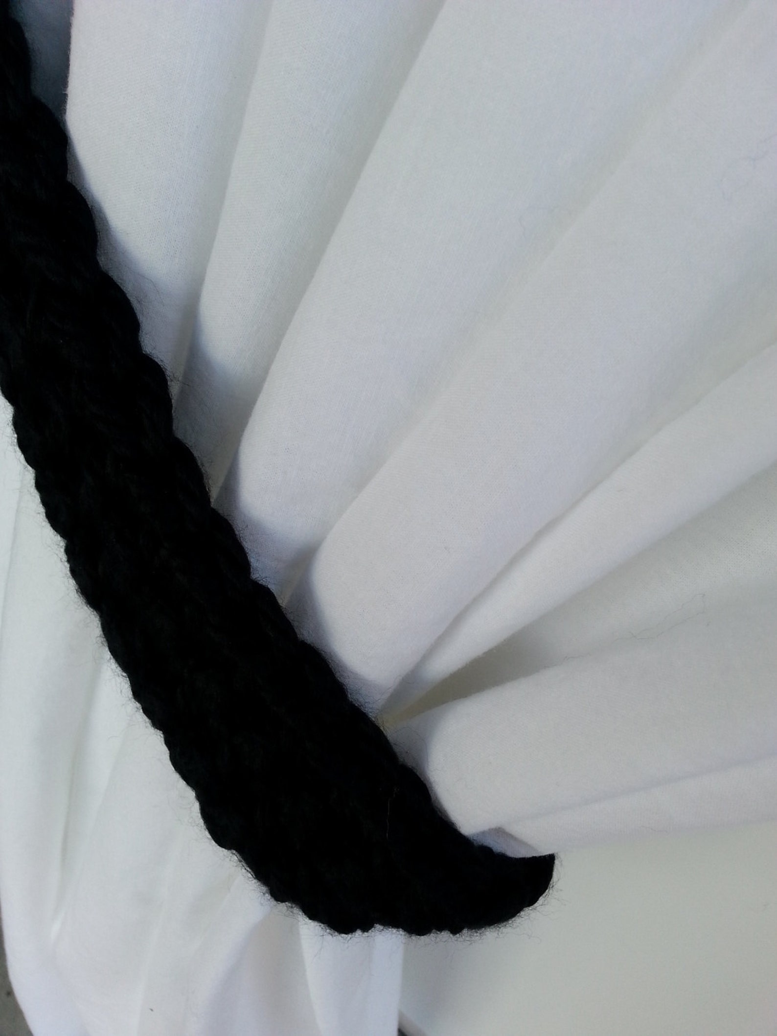 One Pair of Black Curtain Tie Backs Curtain Tiebacks Solid Etsy