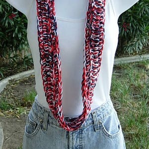 Red White and Blue SUMMER SCARF 4th of July Small Infinity Loop Soft ...