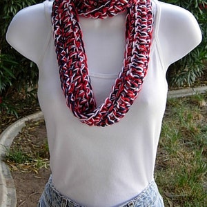 Red White and Blue SUMMER SCARF 4th of July Small Infinity Loop Soft ...