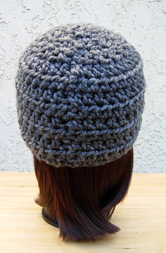 Chunky Grey Crocheted Undyed Gray Brain Beanie NEW Handmade Crochet Brain Hat - Etsy main image 4