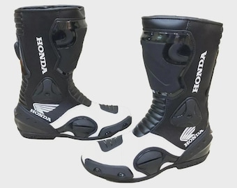 Motorcycle Racing Boots – Protective Leather Motorbike Riding Shoes