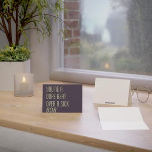 Du bist ein Dope Beat über eine Kranke 808 | Musik Producer Card | Hip-Hop Grußkarte | DJ Geschenk | Liebesbrief für Musiker | Karte zum Jubiläum