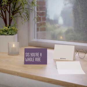 Sorella, sei un'intera carta di affermazione Vibe / regalo di amor proprio / citazione motivazionale / positività quotidiana / bacheca e scrivania della visione / pacchetto di cartoline
