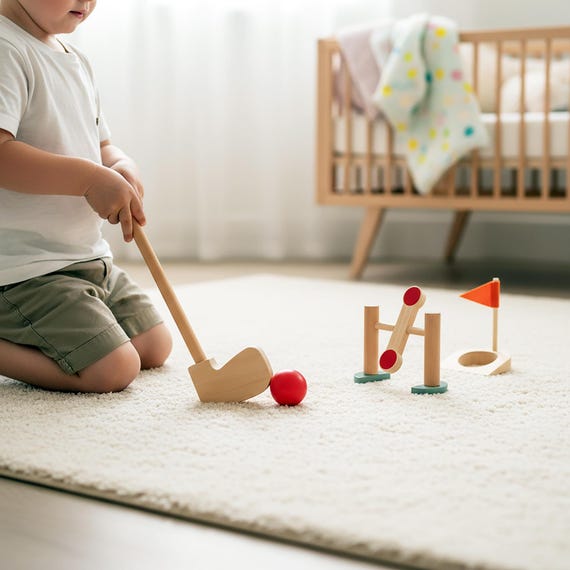 Custom Engraved Wooden Golf Toy for Kids – Montessori Outdoor Play Gift
