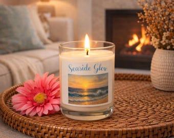 Seaside Glow Candle – Coconut Soy – Fresh Coastal Scent