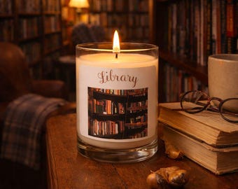 Library Candle – Coconut Soy – Warm Wood Scent