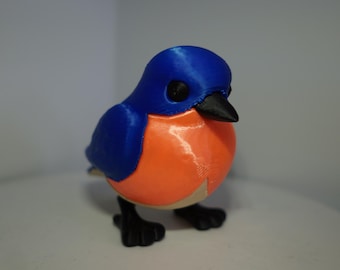 3D Printed Eastern Bluebird Figurine – Eco-Friendly Bird Decor