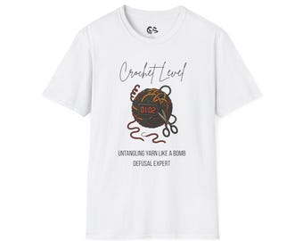 Crochet Bomb Squad Shirt, Funny Yarn Tangle Tee for Crocheters, Untangling Expert Gift, Craft Humor T-Shirt