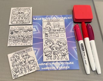Kpop Demon Hunters Coloring Magnet Favors