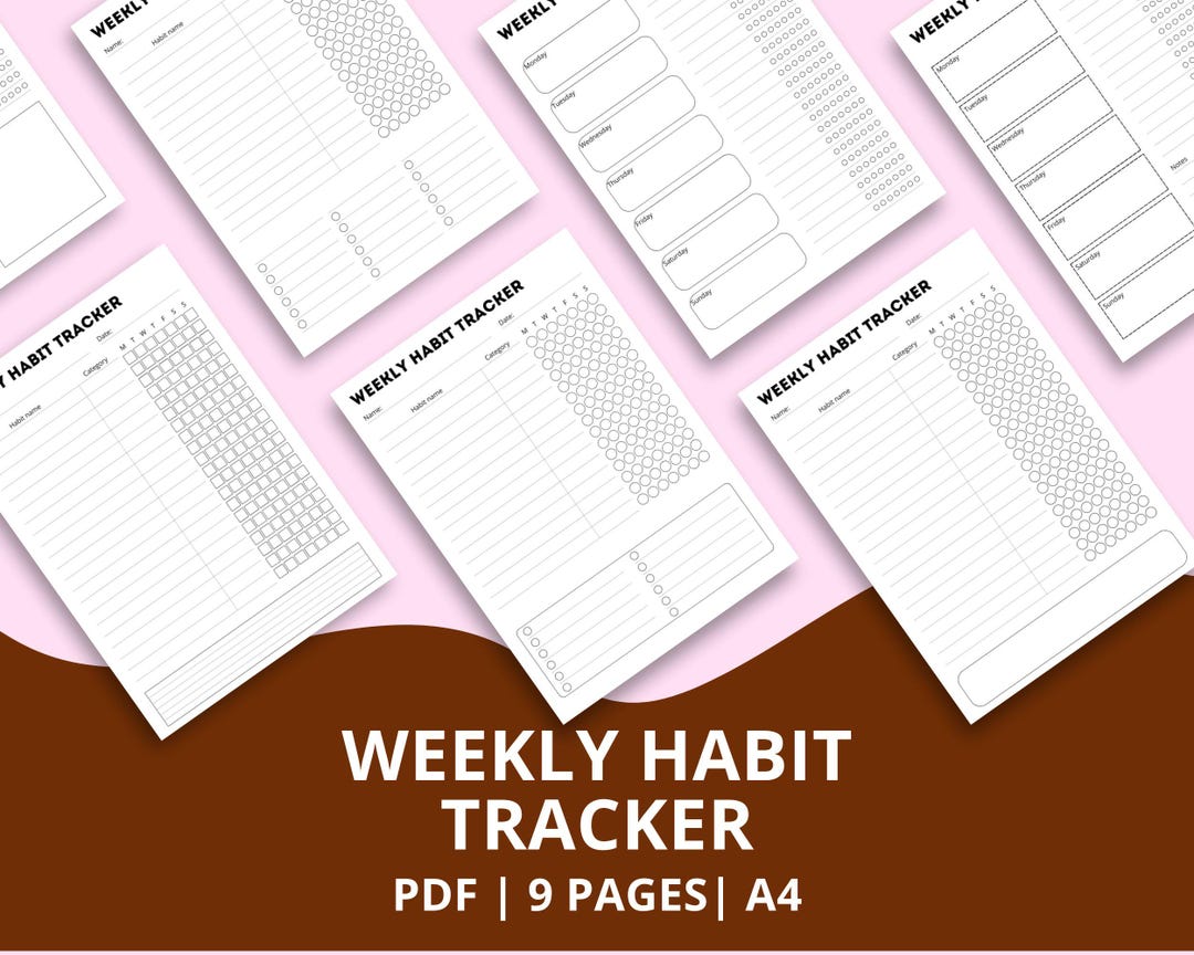 Minimalist Weekly Planner Printable | 2026 Habit Tracker (PDF) - Etsy
