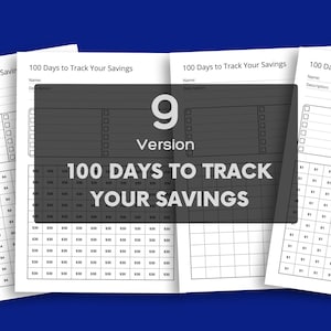 100 Day Savings Tracker: Money Habit PDF (A4 Printable Goal Sheet)