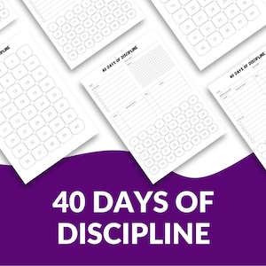 40-dagars disciplinplanerare: Daglig uppgiftsplanerare (PDF-nedladdning A4-storlek)