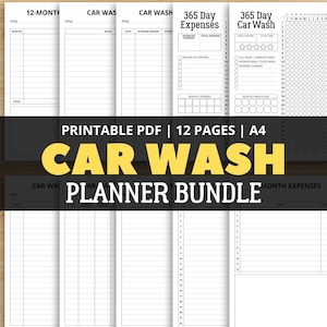 Autoreinigingsplanner 2026 | Autowastracker pdf A4
