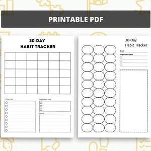 30-Tage-Gewohnheitstracker zum Ausdrucken | Herausforderung für die tägliche Routine Bild 12