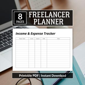 Freelancer Planner Printable | Time Tracker & Billable Hours Log | Client Project Organizer