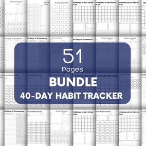 40-dagars vanerapportering utskrivbar PDF för självdisciplin