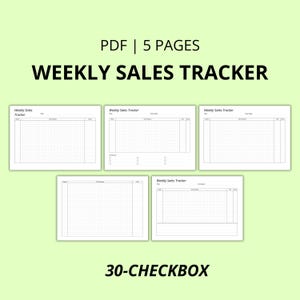 Sales Tracker: Printable Sales Log with Checkboxes (PDF A4 Download