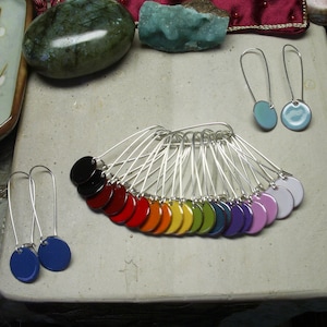Gefeuertglas Lollipop Dots Sterling Niere Draht Ohrringe