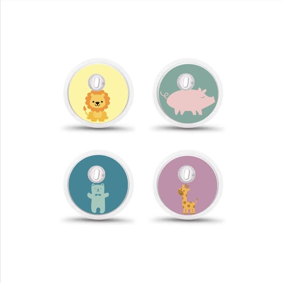 Freestyle Libre 3 Sensor Stickers Diabetes Kids: Animal theme - Set of 4