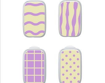 Medtrum Sensor Stickers Diabetes: Trendy Pattern Set - Set of 4