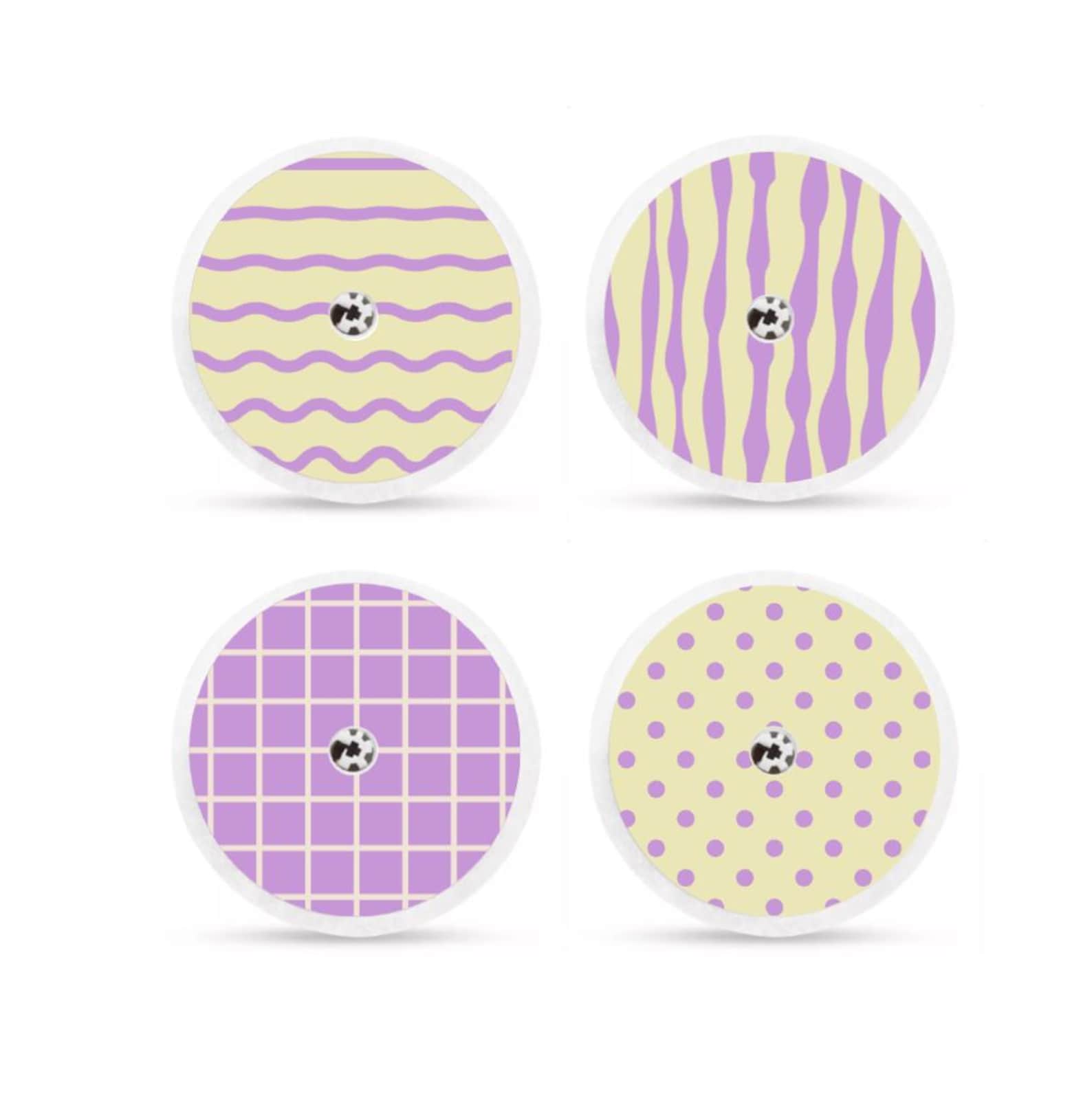 Freestyle Libre 2 Sensor Stickers Diabetes: Trendy Pattern Set - Set of 4