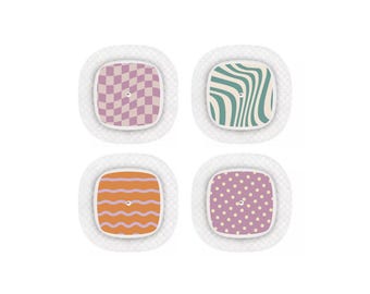 Medtronic Simplera Sensor Stickers Diabetes: Retro Design - Set van 4