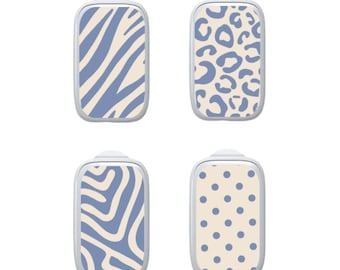 Medtrum Sensor Stickers Diabetes: Zebra, Panther, Dots - Set of 4