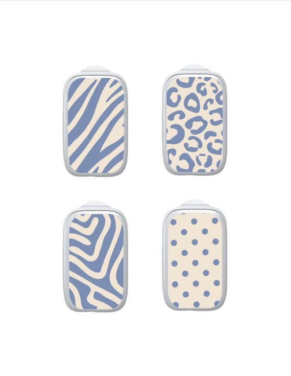 Medtrum Sensor Stickers Diabetes: Zebra, Panther, Dots - Set of 4