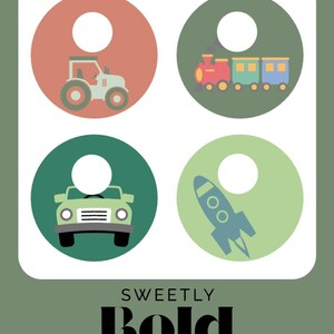 K&ouml;nnte beinhalten: Grafische Darstellung mit vier kreisf&ouml;rmigen Illustrationen, die einen Traktor, einen Zug, ein Auto und eine Rakete zeigen. Der Text "SWEETLY BOLD DIABETES" ist darunter abgebildet. Die Farbpalette umfasst Gr&uuml;n-, Rot- und Blaut&ouml;ne.