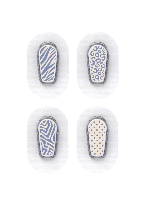 Dexcom G6 Sensor Stickers Diabetes: Zebra, Panther, Dots - Set of 4 - Sensor Sticker Dexcom G6 Sensor Stickers Diabetes: Zebra, Panther, Dots - Set of 4