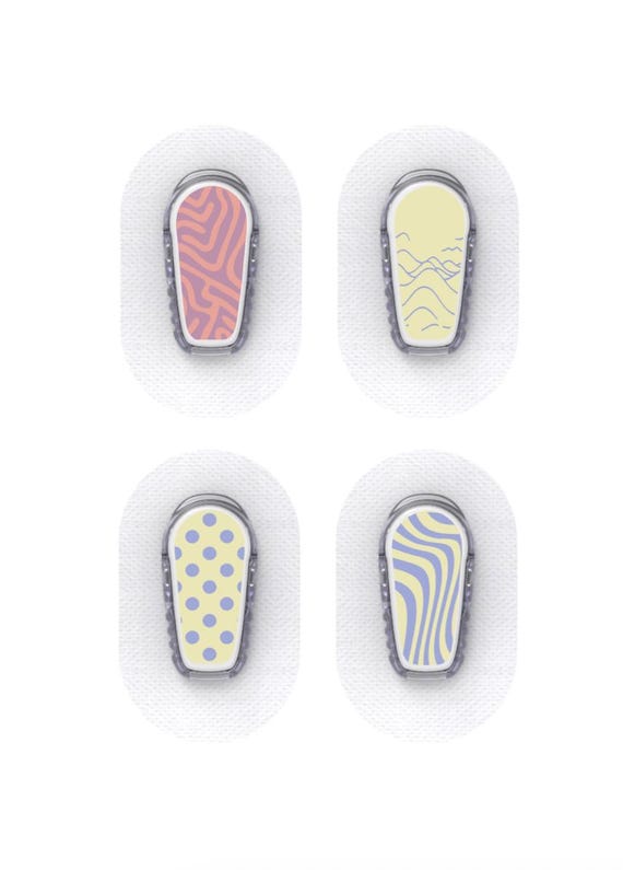 Dexcom G6 Sensor Stickers Diabetes: Trendy Pattern Set - Set of 4 - Sensor Sticker Dexcom G6 Sensor Stickers Diabetes: Trendy Pattern Set - Set of 4