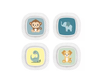 Adesivos para sensor Medtronic Simplera para crianças com diabetes: tema animais - conjunto de 4