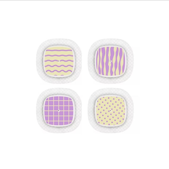 Medtronic Simplera Sensor Stickers Diabetes: Trendy Pattern Set - Set of 4