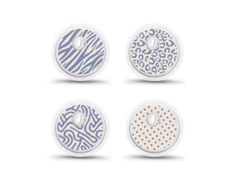 Stickers Freestyle Libre 3 capteurs Diabète : zèbre, panthère, pois - Lot de 4