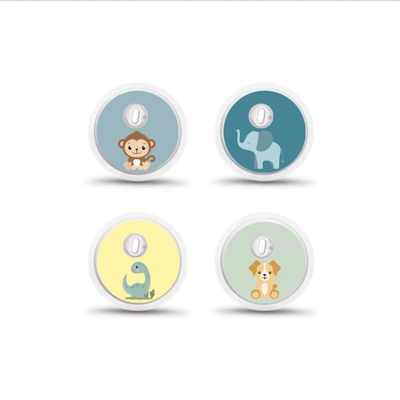 Freestyle Libre 3 Sensor Stickers Diabetes Kids: Animal theme - Set of 4