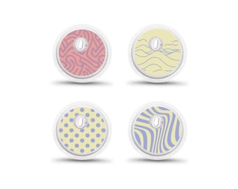 Stickers Freestyle Libre 3 capteurs Diabète : lot de motifs tendance - Lot de 4