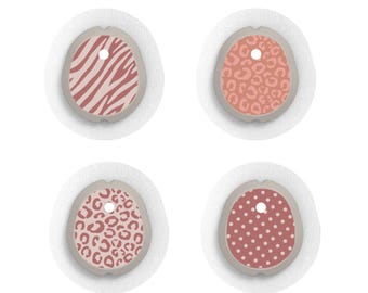 Dexcom G7 Sensor Stickers Diabetes: Zebra, Panther, Dots - Set of 4