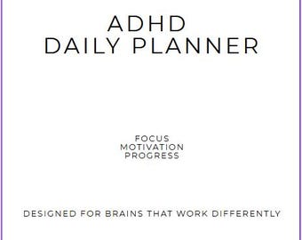 ADHS-Planer für Erwachsene - druckbare tägliche und wöchentliche Seiten für Fokus, Motivation und Klarheit