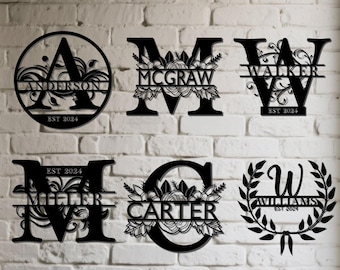 Custom Metal Monogram,Personalized Family Name Metal Sign,Last Name Sign,Initial, Metal Monogram,Housewarming Gift,Wedding Anniversary