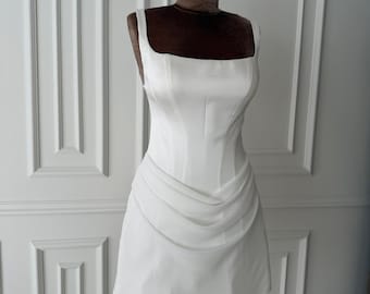 Vestido,Vestido de Novia, Vestido de Novia Blanco, Vestido de Novia Modern,Vestido de Boda Blanco, Vestido de Blanco, Vestido de After Party